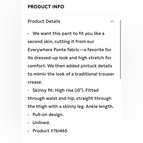 BANANA REPUBLIC SKINNY EVERYWHERE PONTE PANT - Picture 8 of 8